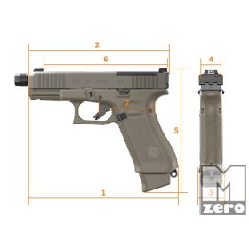 GLOCK 45 HUNTER EDITION MOS + MENETES CSŐ M13,5*1